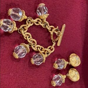 Vintage bracelet and earrings set